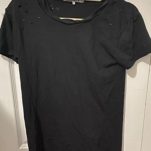 black distressed tshirt